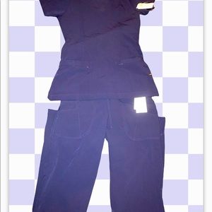 XXS navy blue jockey scrub outfit